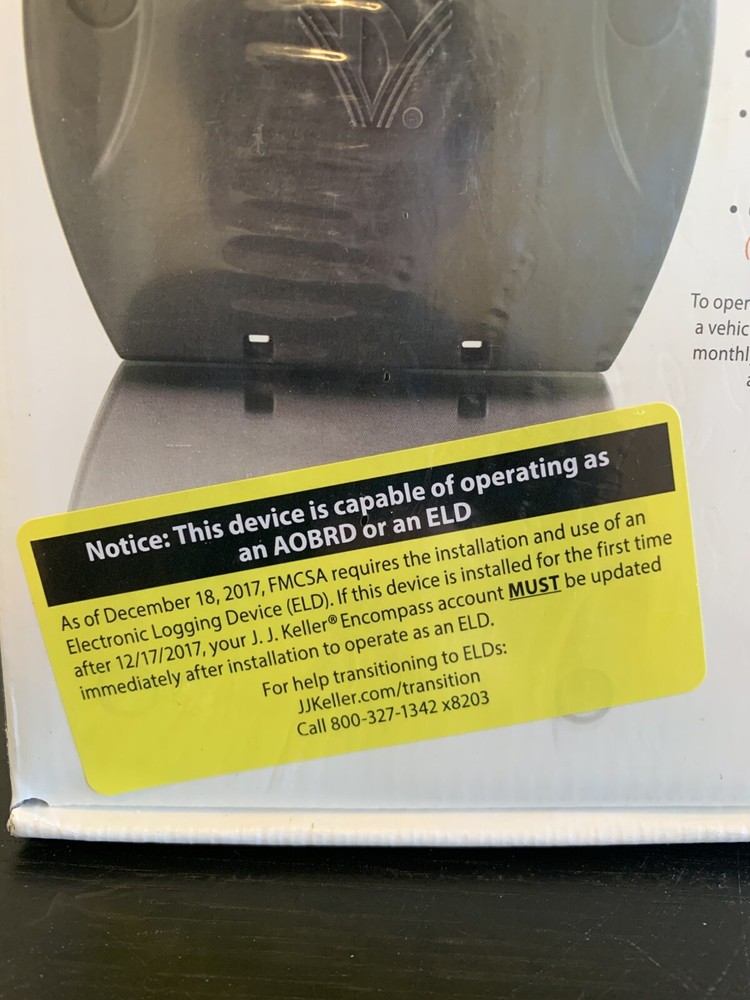 ELD Electronic Logging Device J.J. Keller Diver Friendly For Mobile Phone