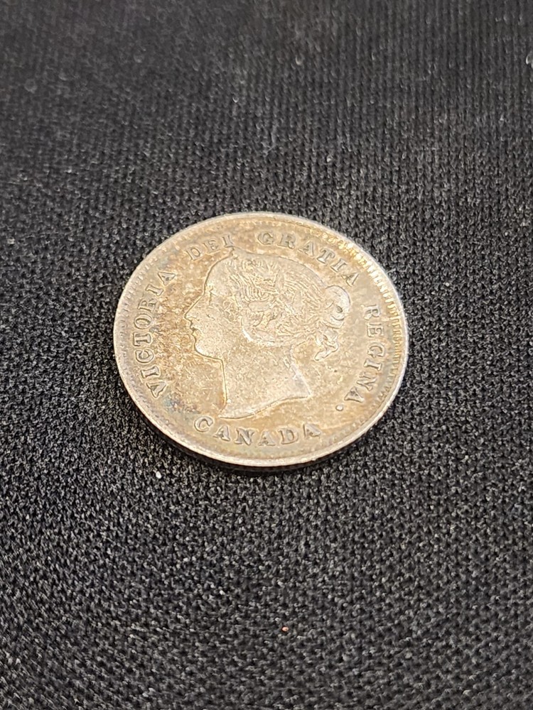 1894 Canada 5 Cents Silver Coin