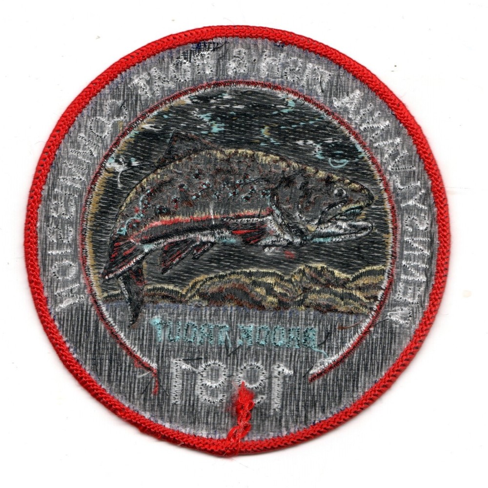 1991 PA FISH & BOAT COMM 4" PATCH ORIGINAL BROOK TROUT