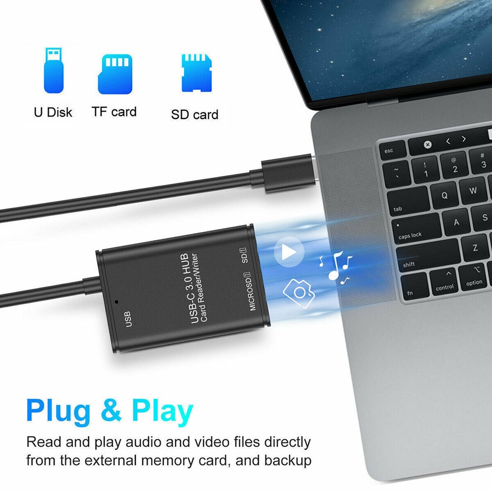 USB C to SD Card Reader Writer OTG Adapter USB 3.0 Micro SD Memory Card Reader