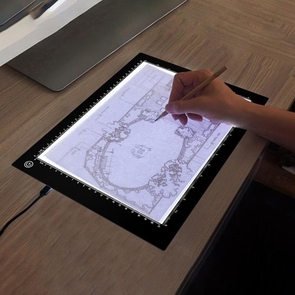 Durable A4 Drawing Light Pad with Adjustable Brightness - Perfect for Sketching