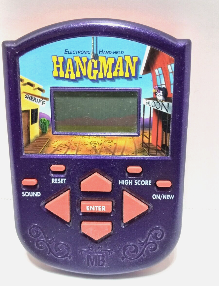 Hangman~Hasbro~2002~Electronic~Handheld Game~Tested & Working