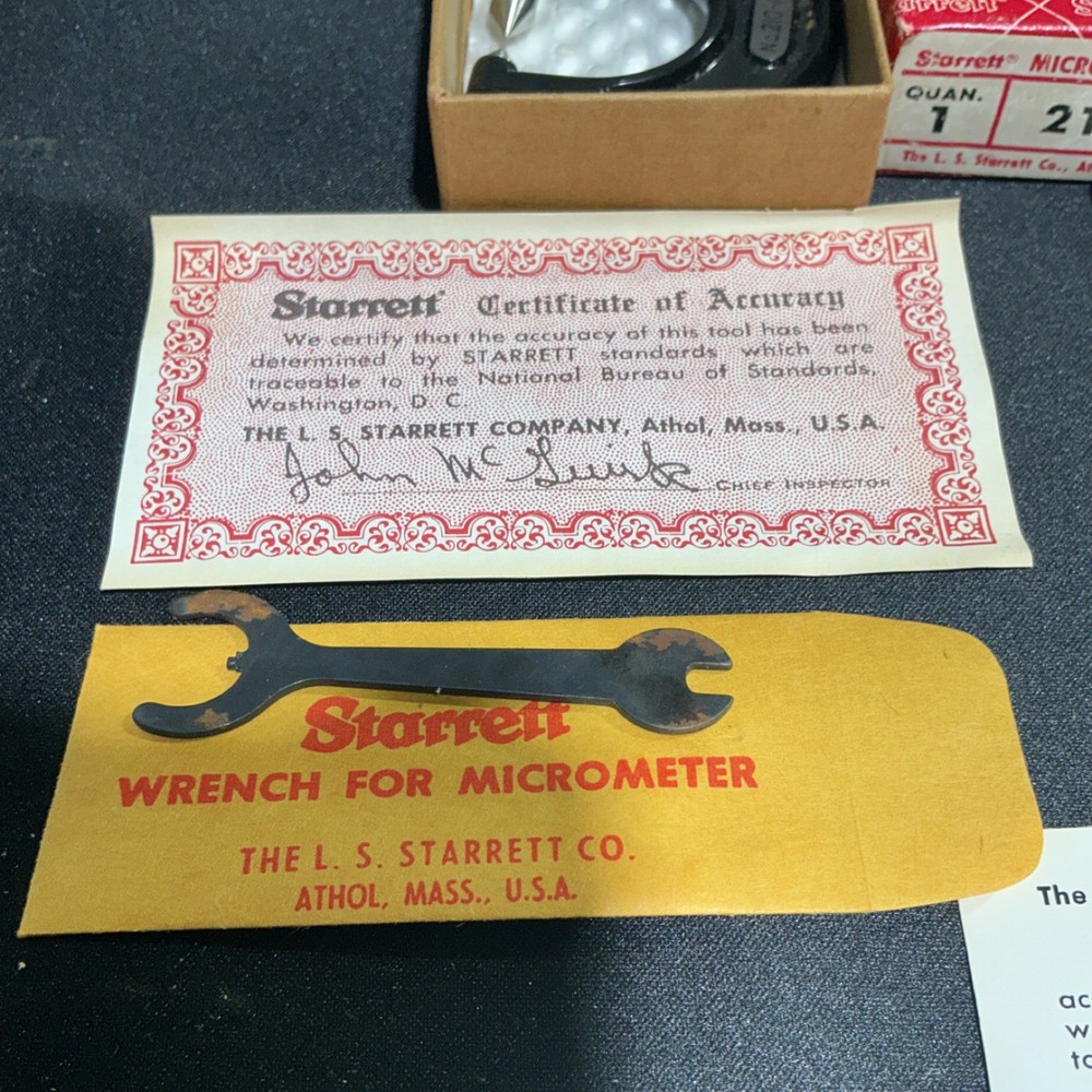 Starrett 210A-P Point Micrometer EDP No 50731