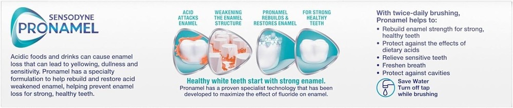 Sensodyne Pronamel Multi-Action Fluoride Toothpaste Cleansing Mint 4 Oz