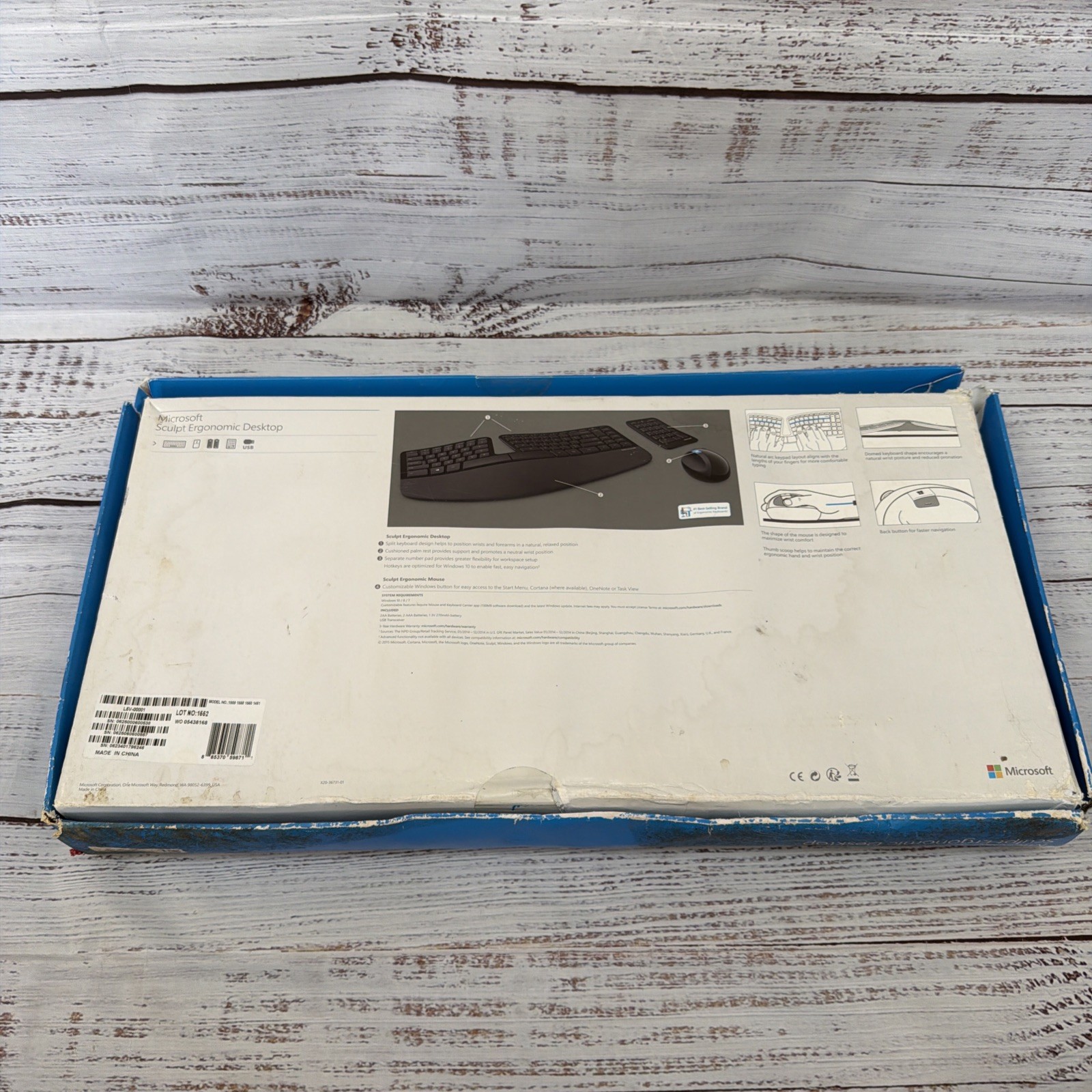 Microsoft L5V-00001 Sculpt Ergonomic Desktop Keyboard Mouse Keypad - TESTED