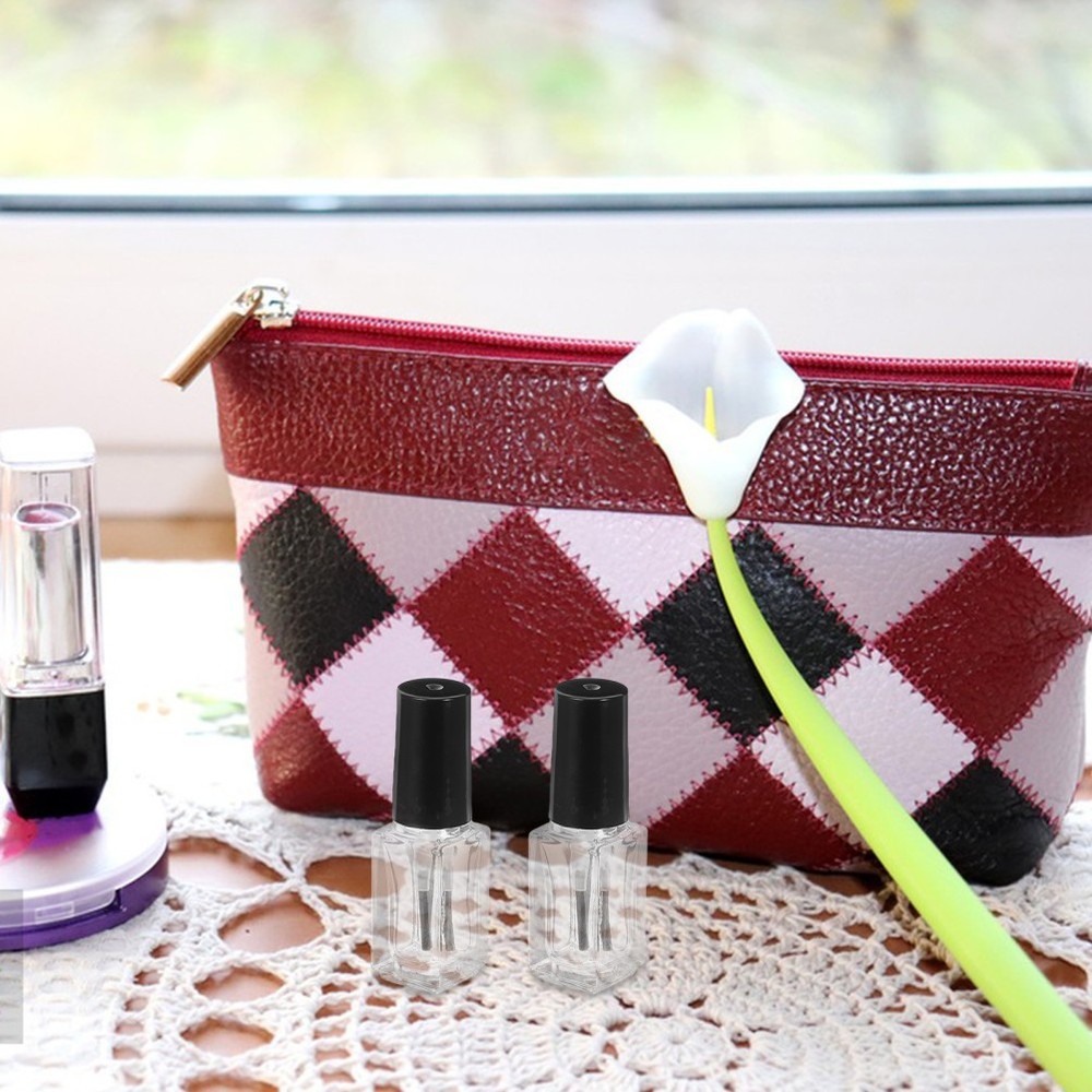 20 Pcs Refillable Transparent 5ml Nail Polish Bottles Empty Container