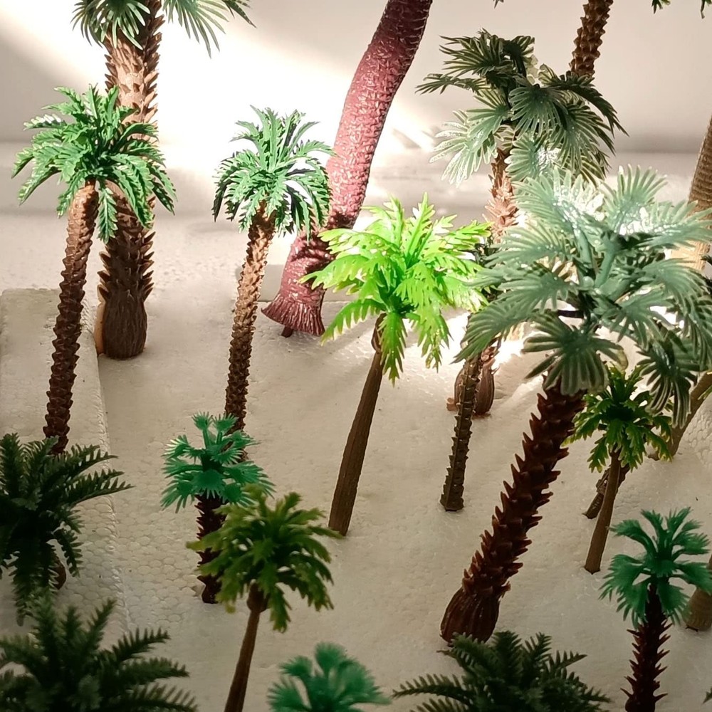OrgMemory 36pcs Palm Trees, Ho Scale Bushes, Plastic Trees for Projects 1.5-6...