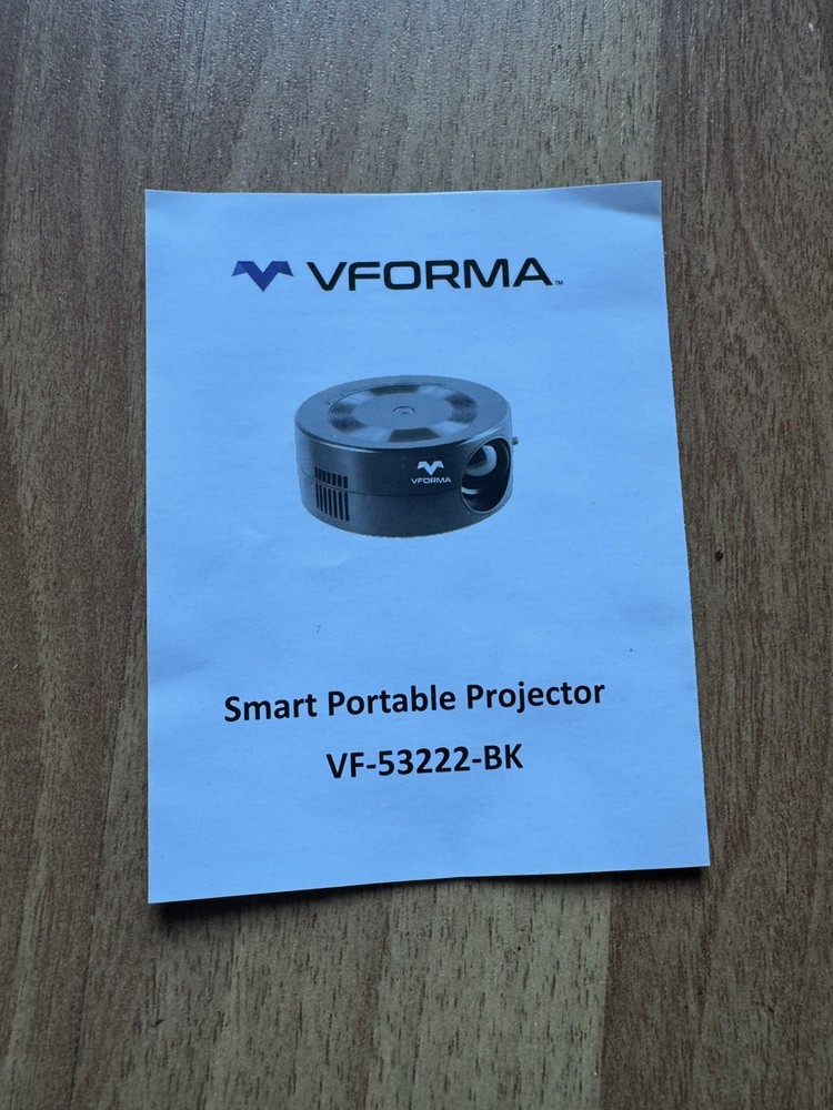 VFORMA Smart Portable Projector (VF-53222-BK)