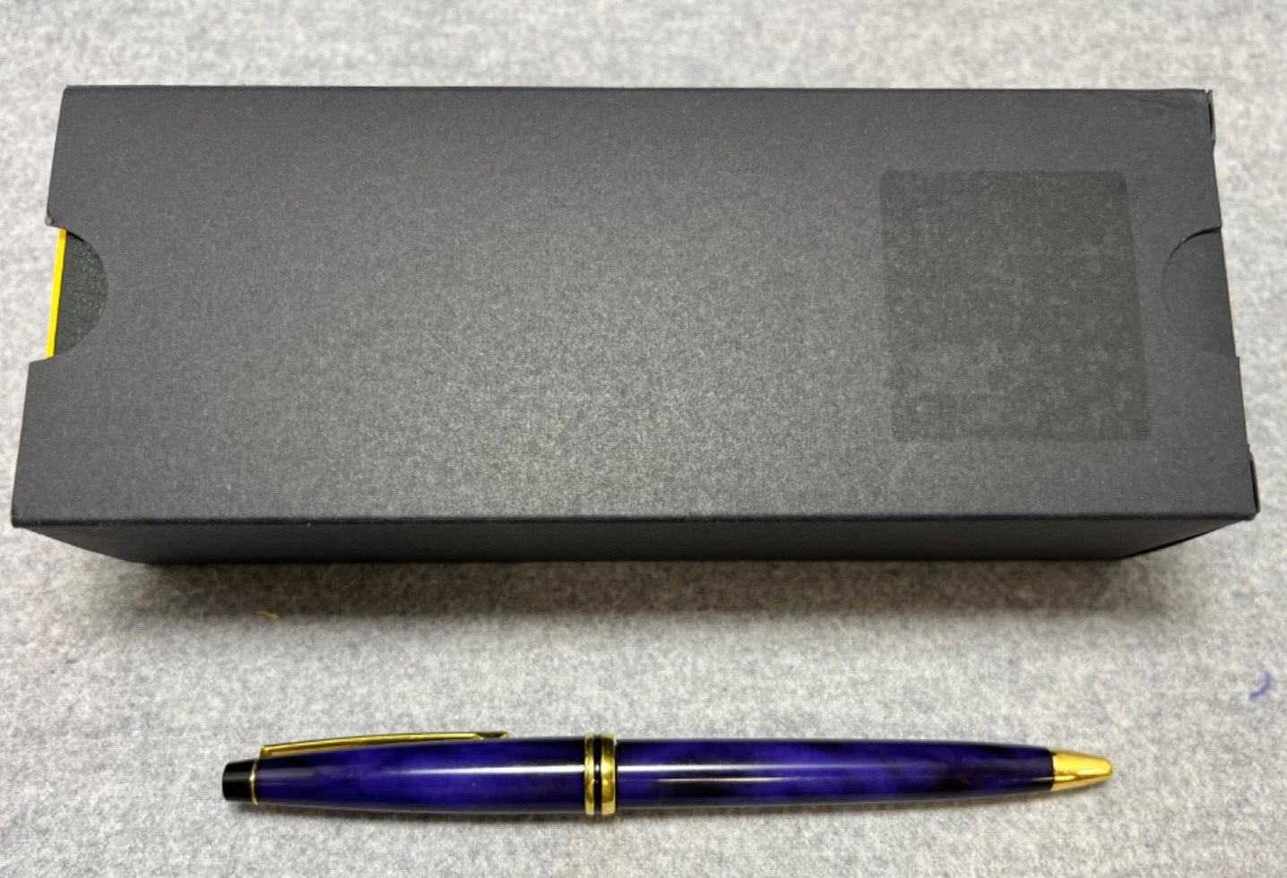 VTG Cross Radiance Blue/Black Swirl & 22K Gold Trim Ballpoint Pen + Premium Box