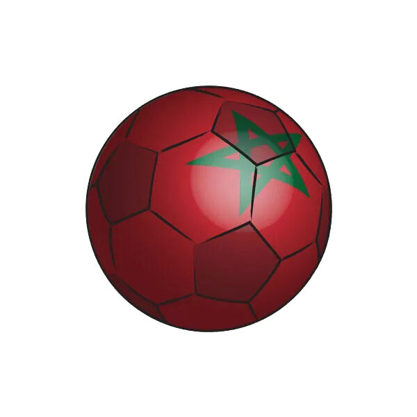 Morocco Soccer Ball Sticker Decal