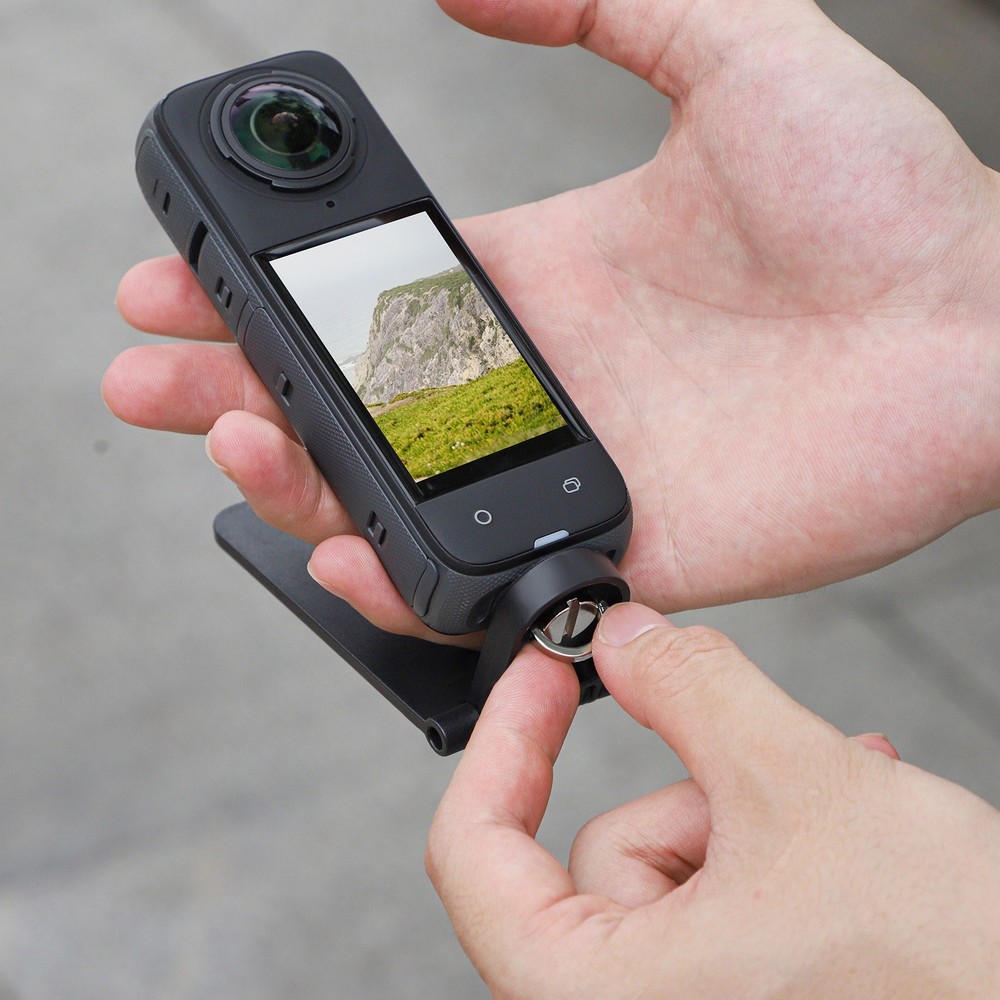 Black Angle Adjustable Magnetic Mount Base Bracket For Insta360 X4 Camera