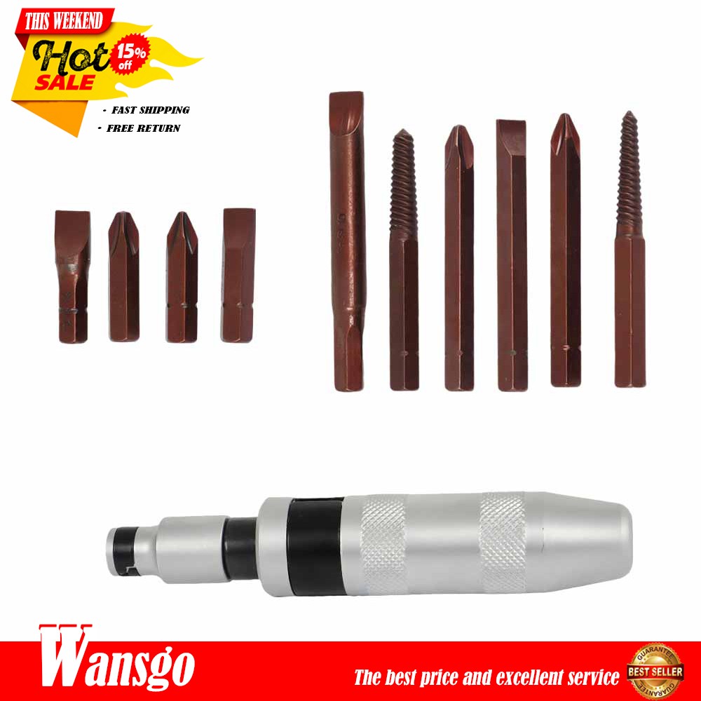 12X 1/2" Screw Phillips Hex Heavy Duty Screwdriver Bits Impact Driver Socket Set