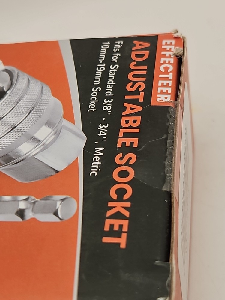 10-19mm Effecteer Adjustable Socket Tool Multifunction Wrench Sleeve Adapter Kit