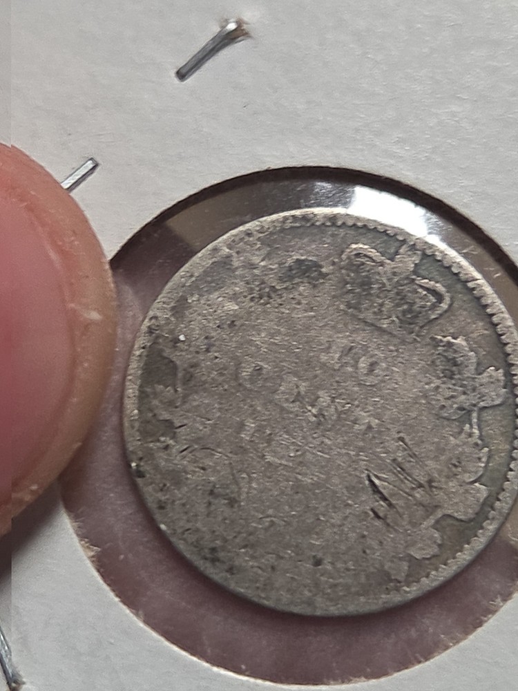 Canada 1875 10 Cent Key Date Ag