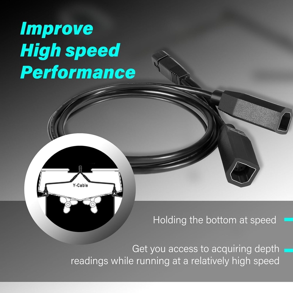 for Humminbird 9 M SIDB Y Cable 720101-1