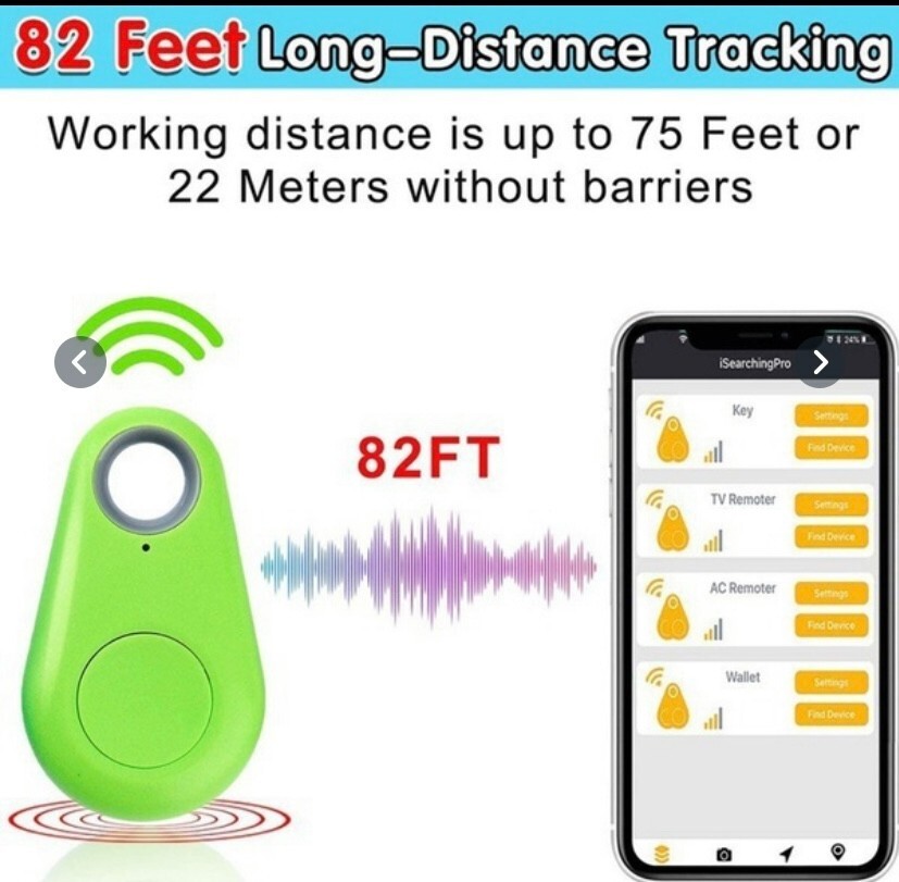 mini gps bluetooth tracking device keychain anti-lost