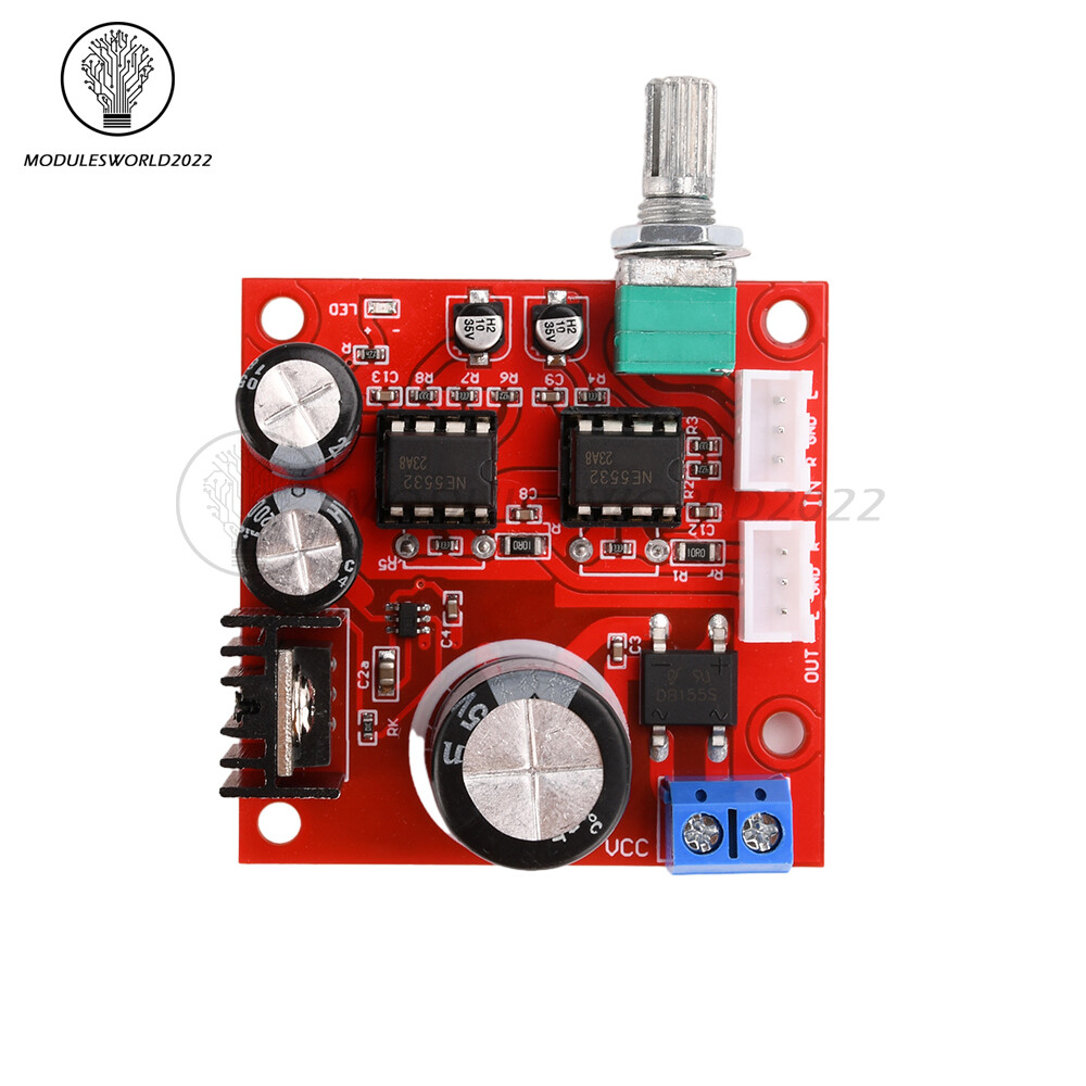 NE5532 Preamplifier Board Single Power Supply Dual Op Amp Preamplifier Module