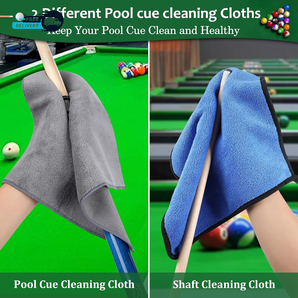 Pool Table Brush Set 14Pcs Billiard Table Felt and Cue Cleaning Accessories