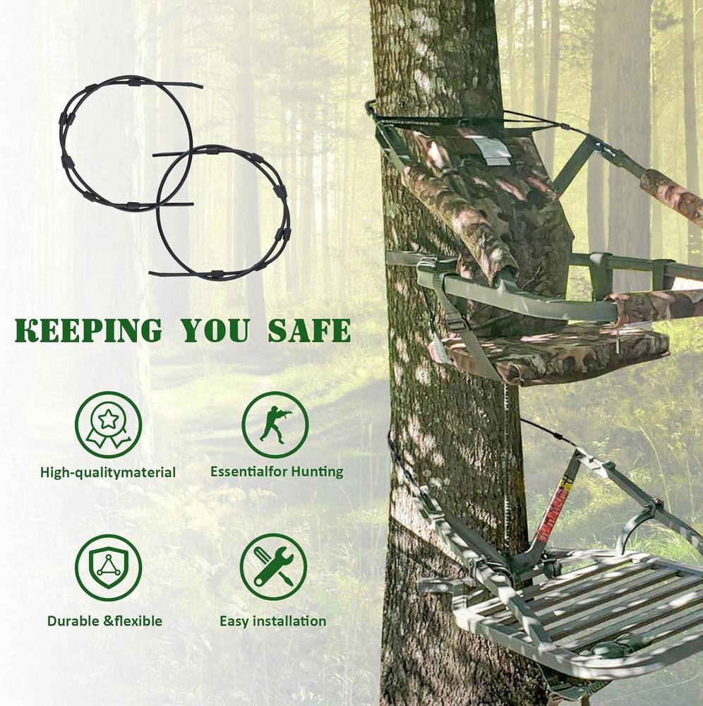 Replacement Tree Stand Cables, 2PCS Replacement Cables for Climbing Treestand, H