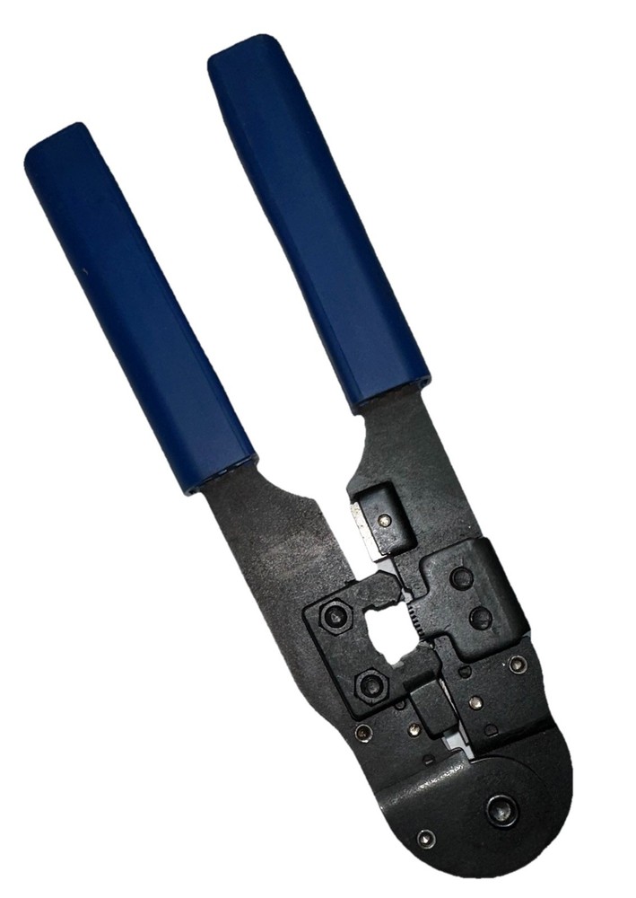 8P8C Cat5 6 Network Cable Modular Crimper Cutter Stripper Blue Handles