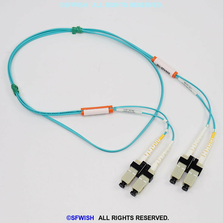 NEW CommScope 10Gb SC-SC Duplex Fiber Patch Cable AQUA Multimode (OM4), 1 meter