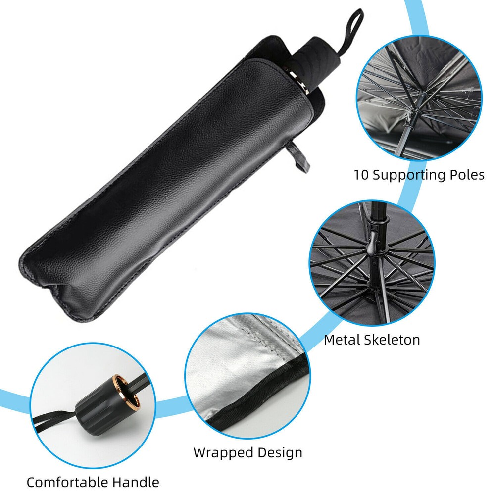 Car Windshield Sunshade Foldable Umbrella Front Window Cover Visor Umbrella