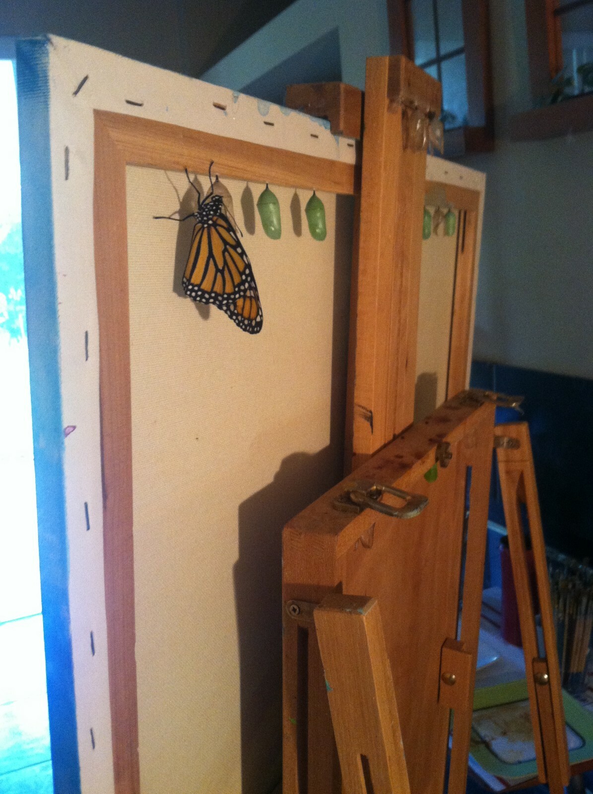 Florida Scene Volusia County Fairgrounds Farmers Market Oil Painting