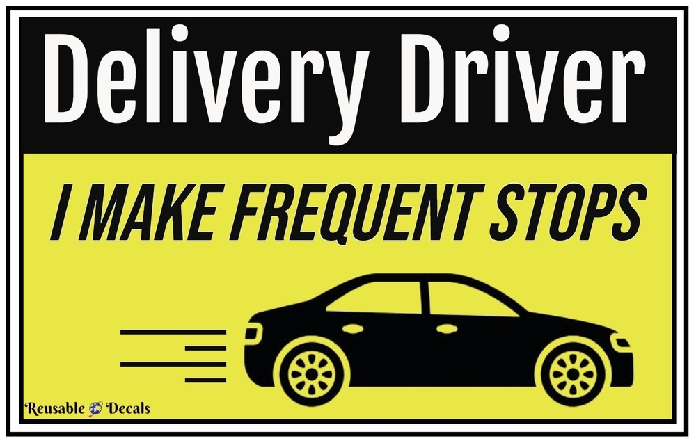 DELIVERY DRIVER CAR DECAL