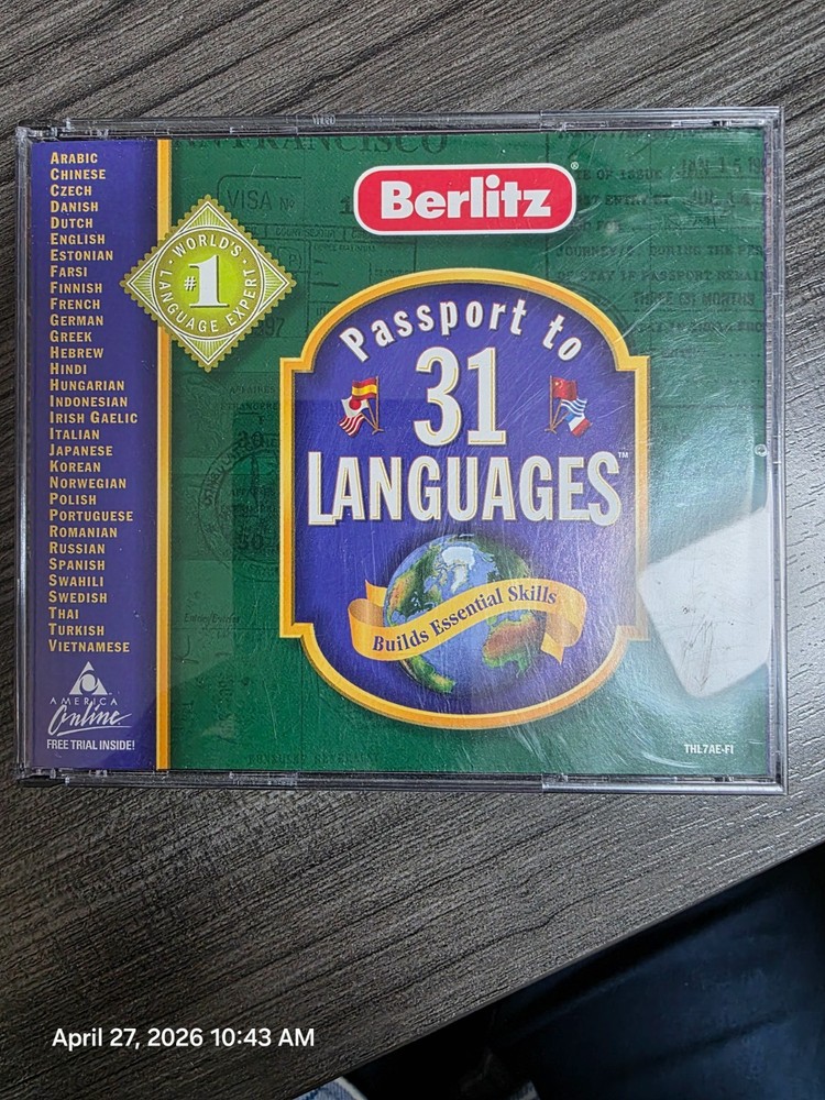 Berlitz Passport to 31 Languages PC CD-Rom Learning Software NIP NEW Sealed