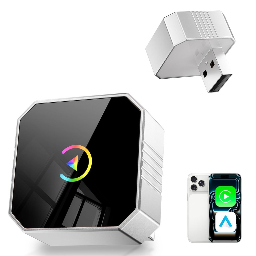 2026 Upgraded Mini Wireless CarPlay Adapter for CarPlay & Android Auto, Plug ...