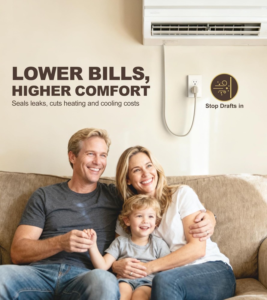 Outlet Insulators Draft Sealers, 30 Pack Electrical Outlet Insulation Pads, E...