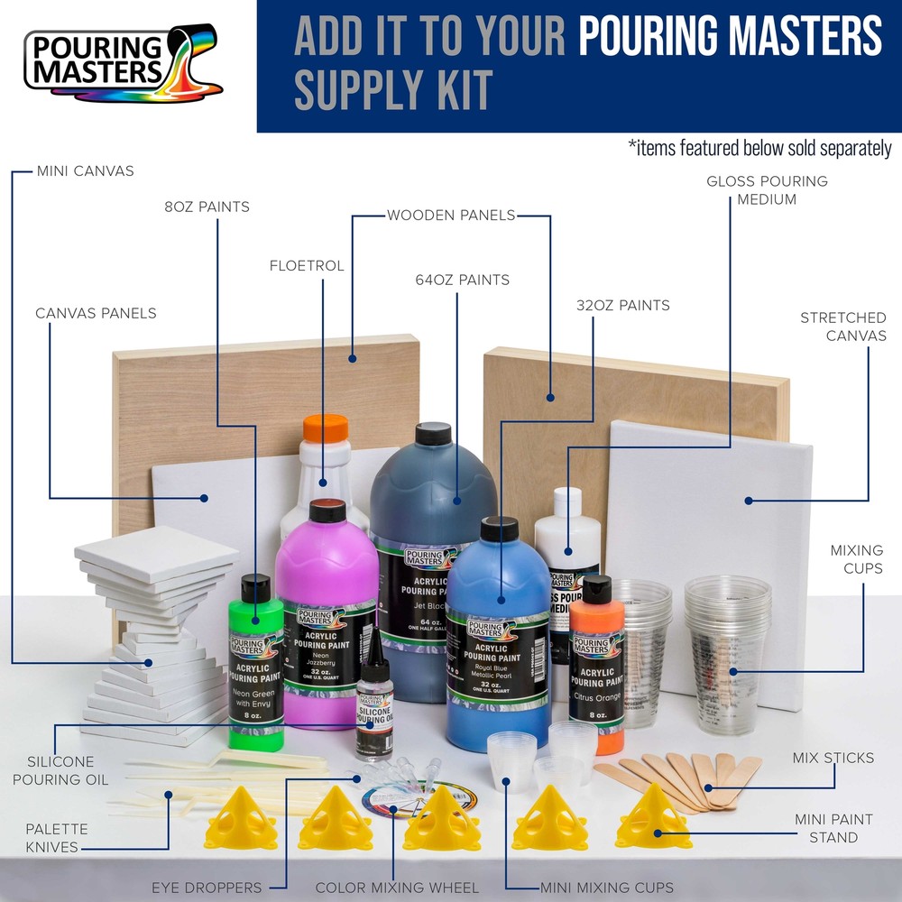 Pouring Masters Acrylic Pearlescent Mixing Effects Medium - 16-Ounce