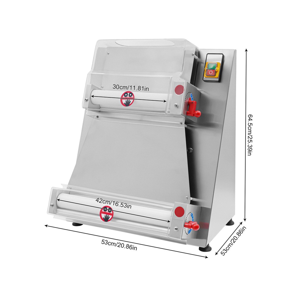 Commercial Dough Roller Sheeter Electric Pizza Dough Press Machine for 4"-15"