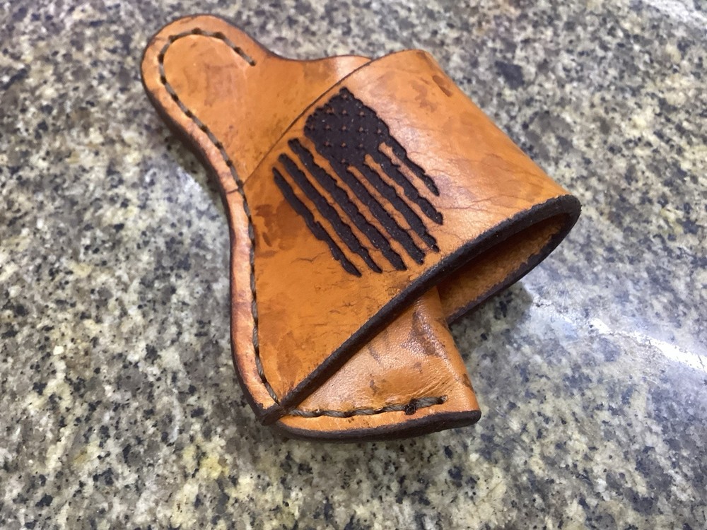 Leather Folding Knife Sheath Horizontal for Trapper Size (Sheath Only)