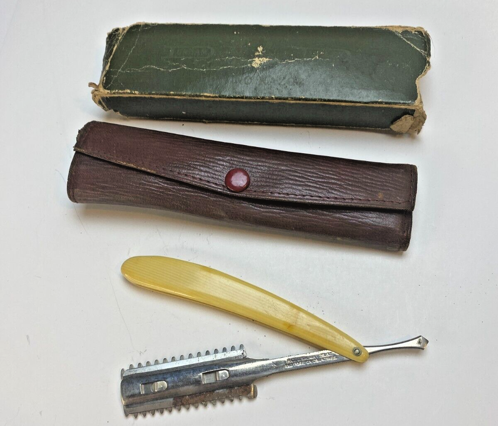 Vintage Durham Duplex Straight Razor With Original Case