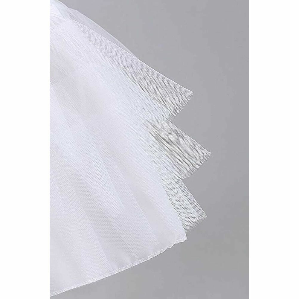 3 Layers Girls Slip Flower Girl Petticoat Crinoline Hoopless Skirt Underskirt