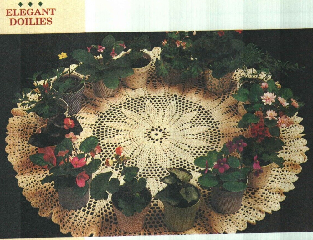 3 ELEGANT DOILY DESIGNS HOME DECOR CROCHET PATTERN INSTRUCTIONS