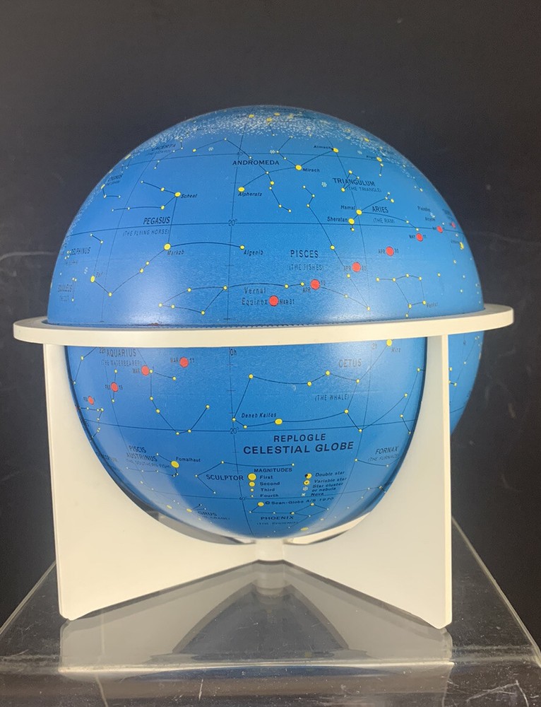 Vintage MCM Replogle Celestial Desk Globe Star Sky Constellations EUC Zodiac