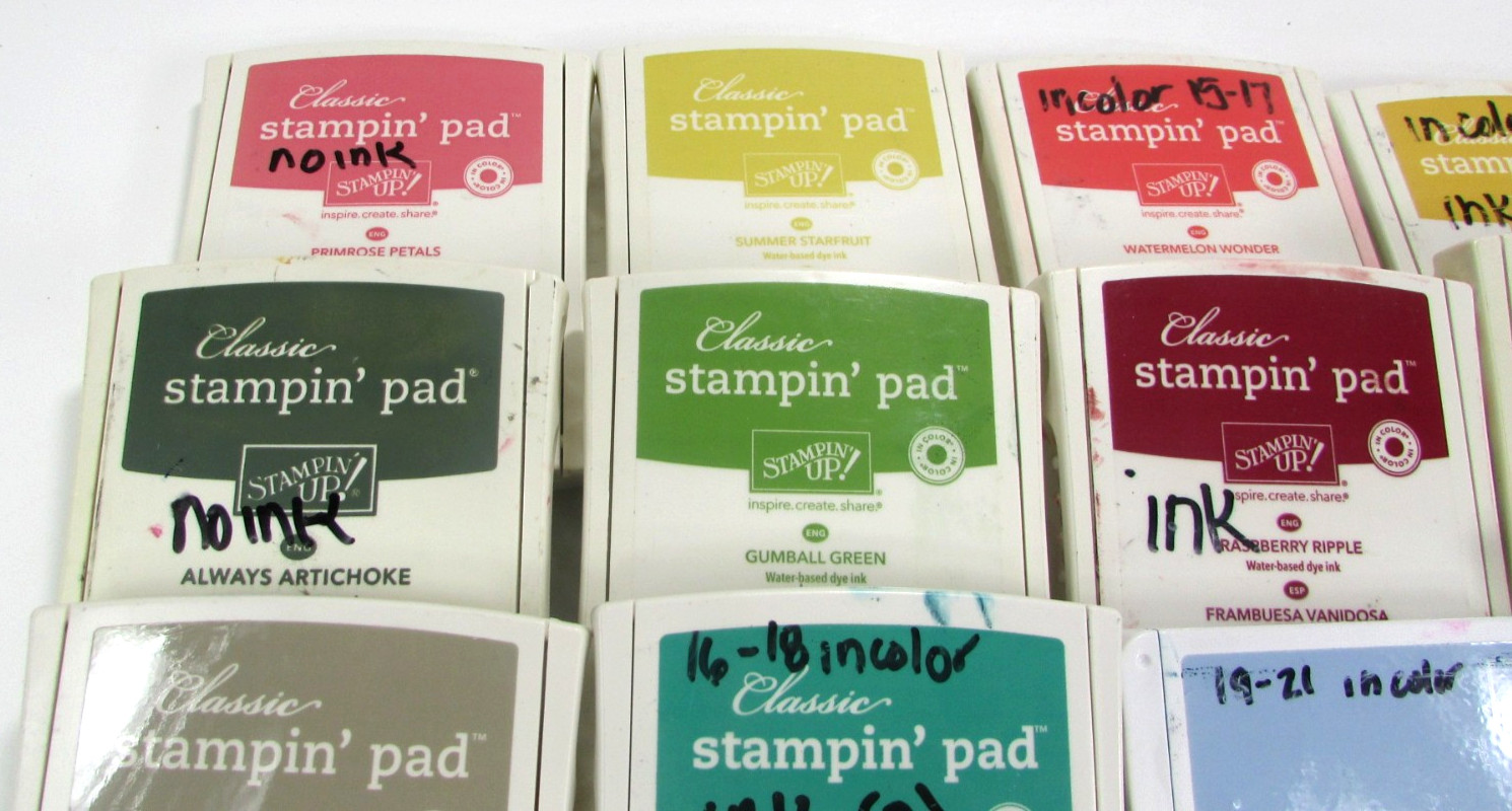 *READ* Stampin’ Up! Ink Pads Lot Of 27 - Some Retired - 6 Marked NO INK