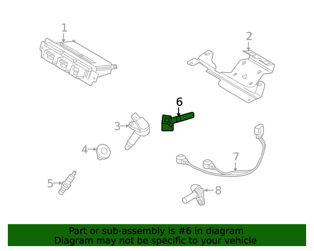 Genuine Ford Engine Crankshaft Position Sensor AA5Z-6C315-A