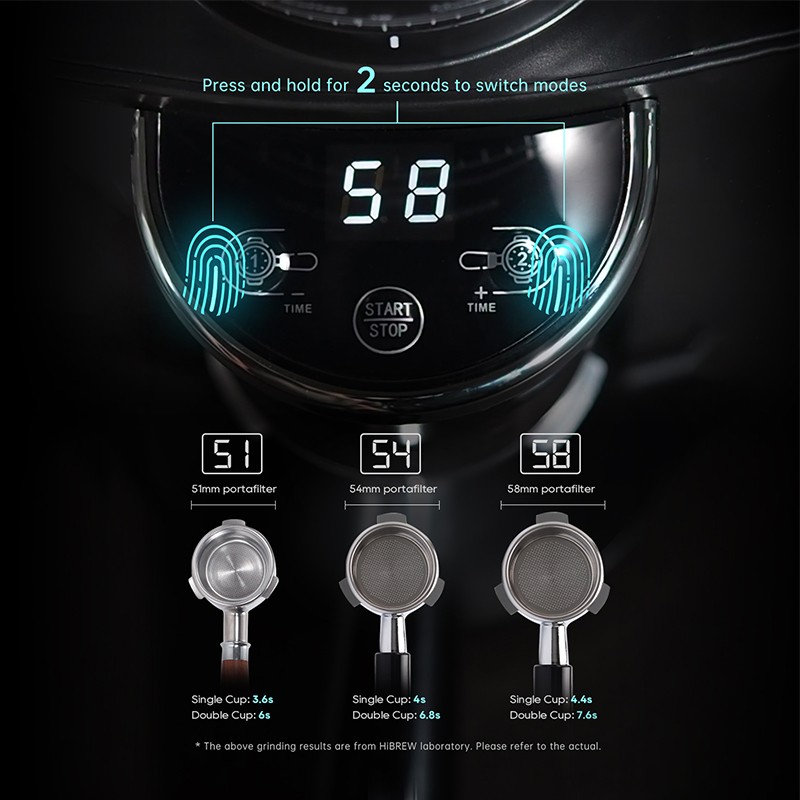 HiBREW Automatic Electric Coffee Grinder 31 Precise Grind Settings For Espresso