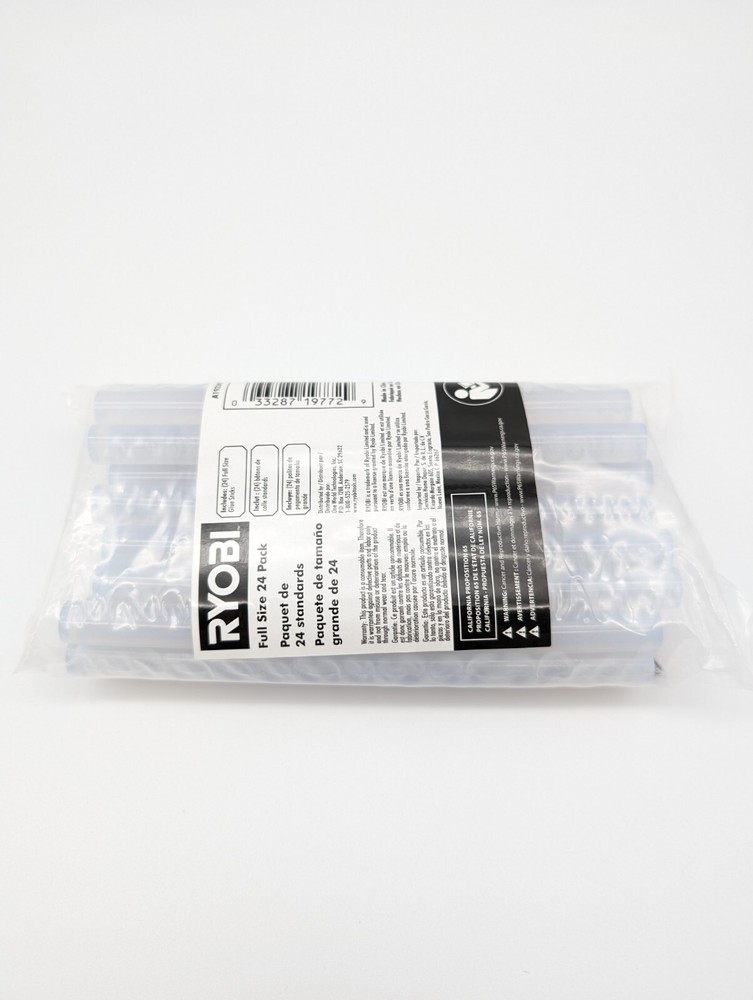 Ryobi Full Size Glue Sticks 24-Piece Pack (Universal Compatibility)