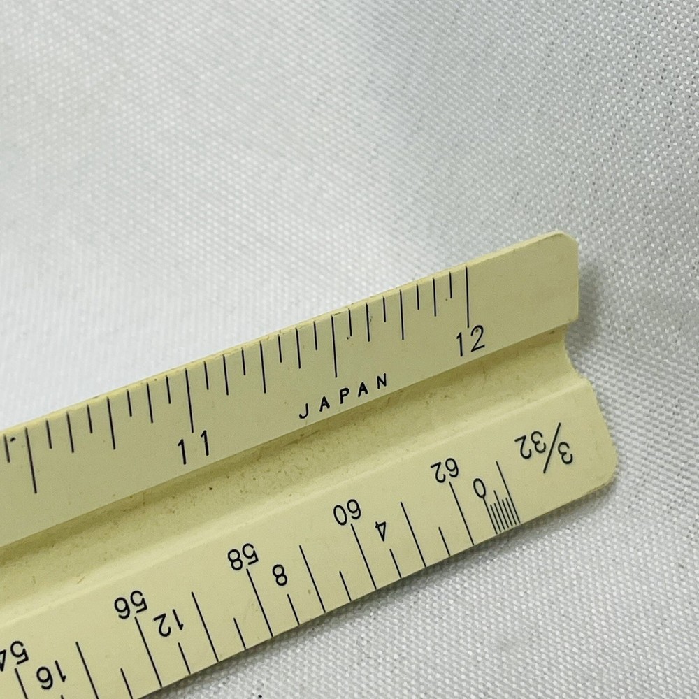 Triangular Architect Drafting Service Ruler #1201 Made In Japan Vintage