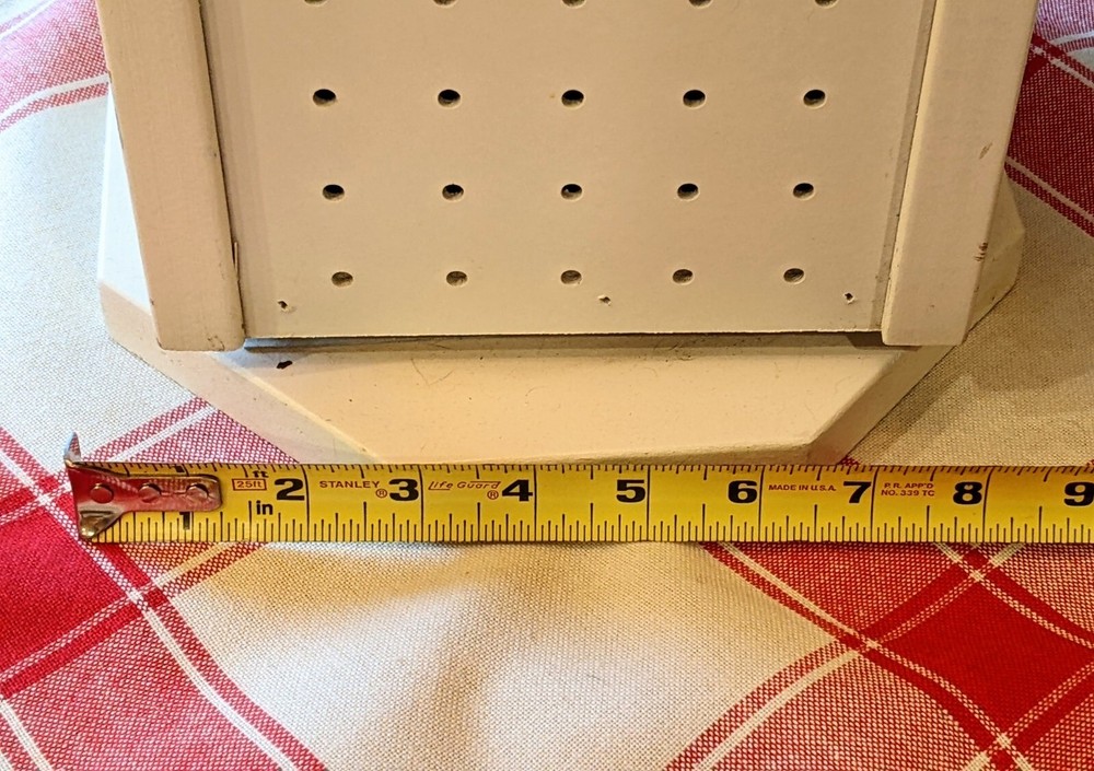 Pegboard Tower Display 4 Sided Spinner Top Base Rotating Peg Brd 2 ft organizer