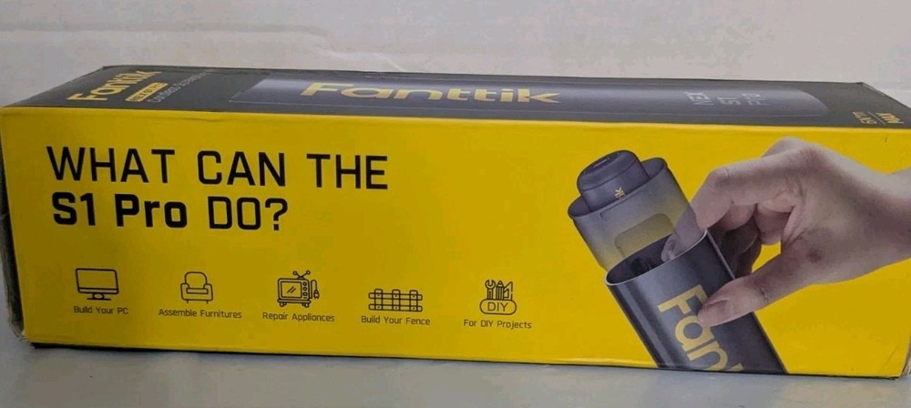 Fantik Cordless Screwdriver W/ Bits And Case Black