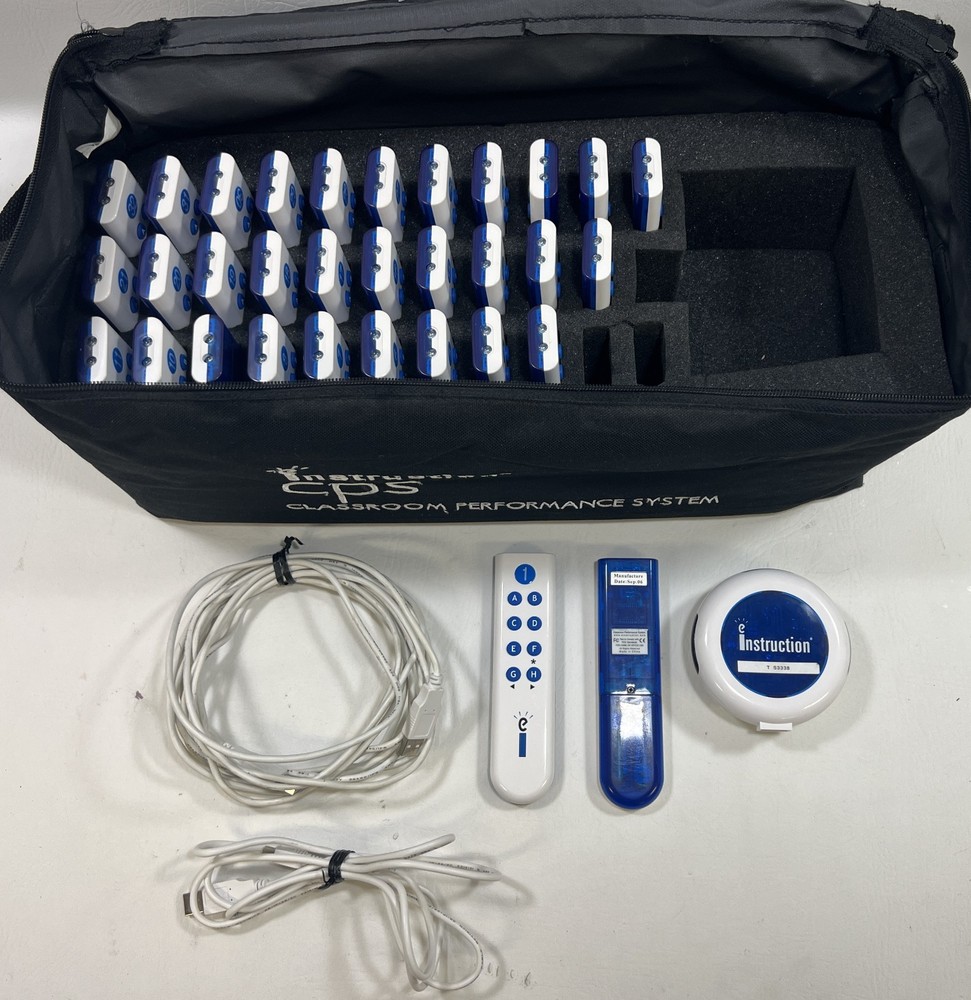 eInstruction Classroom Performance System (CPS) w/ USB Base, CD, 32 Remotes