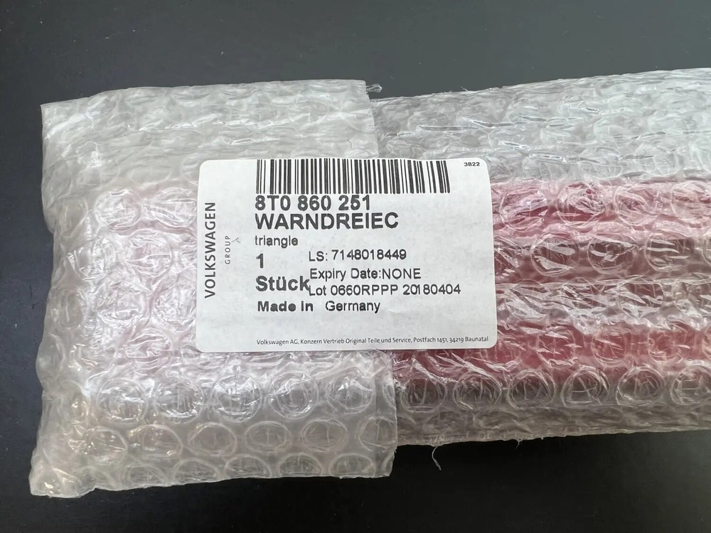 Warning triangle VW Audi Skoda Seat original folding triangle triangle red