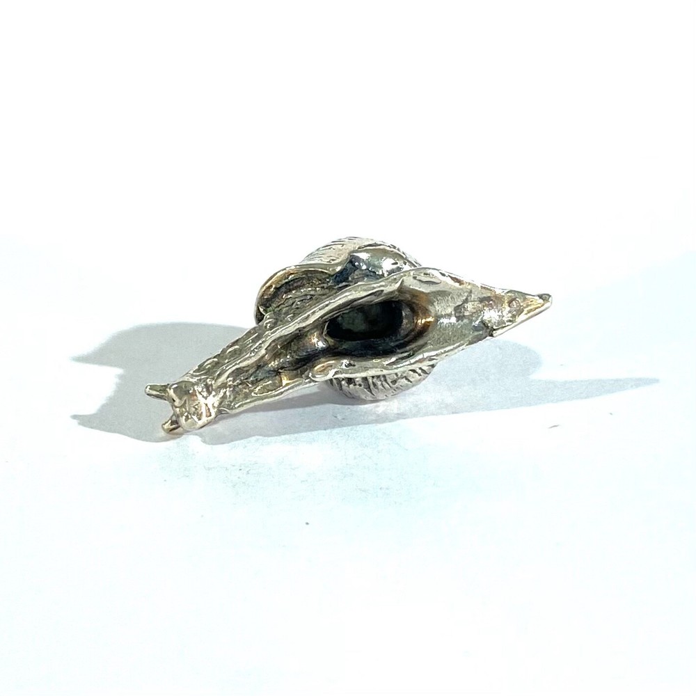 vintage solid silver snail miniature , hallmarked italian figurine
