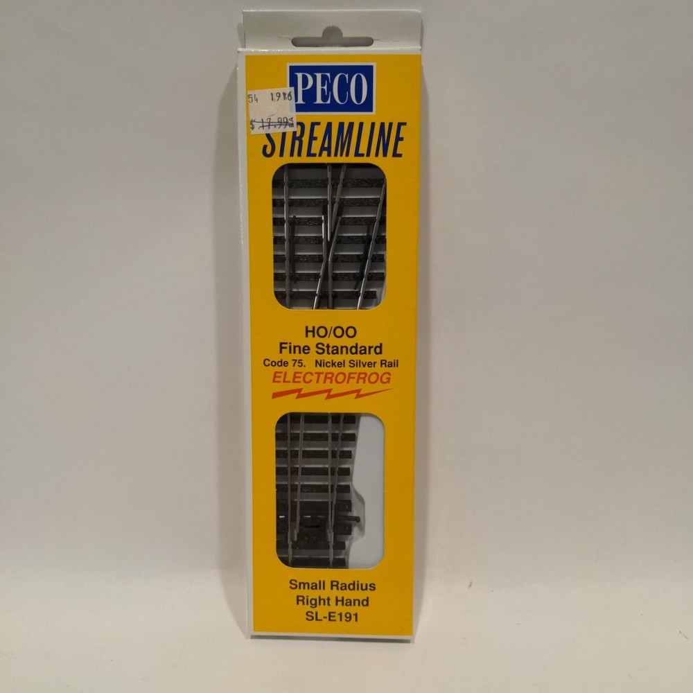 Peco Streamline SL-E191 HO/OO Code 75 12° 24" Radius Right Hand Switch Turnout