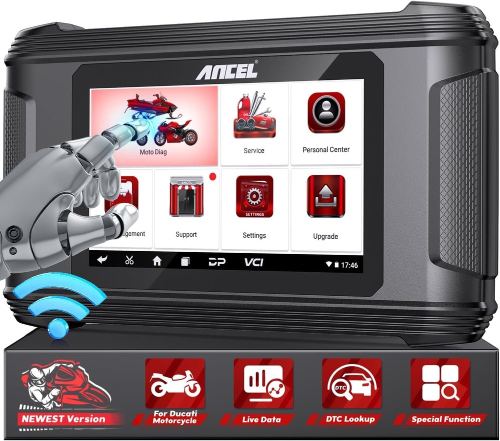 ANCEL MT510 for Ducati Motorcycle OBD2 Scanner Full System Diagnostic ECU Coding